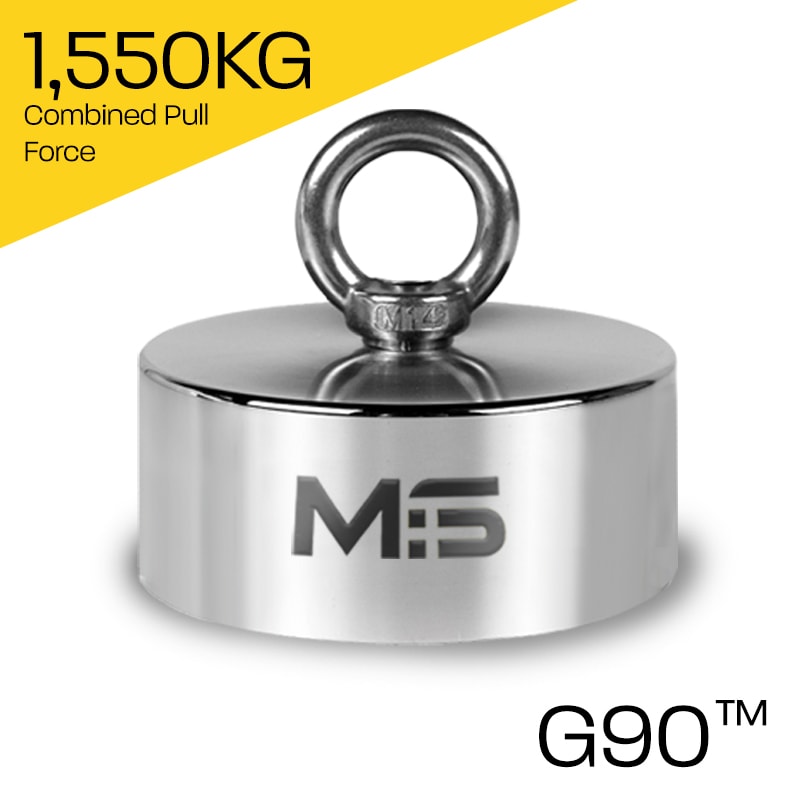 Genesis™ - G90™ 360 Degree Neodymium 1,550KG / 3,416LB Pull Fishing Magnet