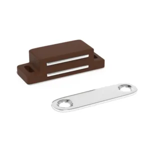 Brown 45mm Magnetic Catch For Cabinets and Doors. perfect for securing cabinets and doors. Ideal for kitchen cabinets, drawers, and more.