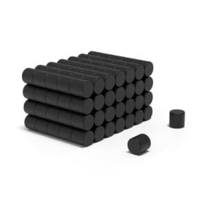 Round Circular PTFE coated Neodymium Cylinder magnet with dimensions 8mm x 8mm, grade N50, featuring a nickel-copper-nickel coating and an 2.98KG pull force. These magnets are perfect for DIY projects, crafts, woodworking, furniture making, manufacturing processes, science experiments, and much more.