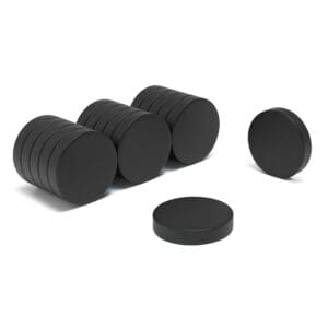 Round Circular PTFE coated Neodymium Disc magnet with dimensions 20mm x 4mm, grade N54, featuring a nickel-copper-nickel coating and an 7.89KG pull force, these magnets are ideal for automotive sensors, electric motors, renewable energy solutions, audio equipment, scientific research, DIY and Crafting.