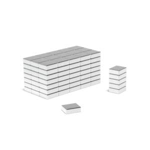 Rectangular Block Neodymium magnet with dimensions 6mm x 4mm x 2mm, grade N45, featuring a nickel-copper-nickel coating and an 0.69kg pull force, commonly used in industrial applications, electronics, and hobby projects.