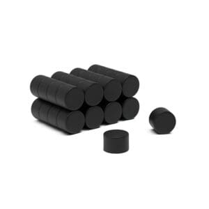 Round Circular PTFE coated Neodymium Disc magnet with dimensions 12mm x 8mm, grade N54, featuring a nickel-copper-nickel coating and an 6.48KG pull force, these magnets are ideal for automotive sensors, electric motors, renewable energy solutions, audio equipment, scientific research, DIY and Crafting.