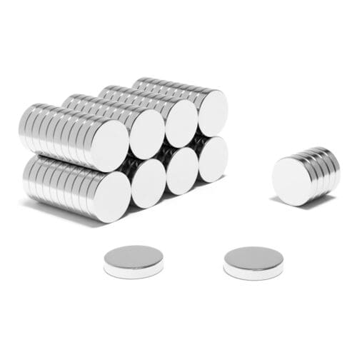 Round Circular Neodymium Disc magnet with dimensions 15mm x 3mm, grade N52, featuring a nickel-copper-nickel coating and an 4.02KG pull force, these magnets are ideal for automotive sensors, electric motors, renewable energy solutions, audio equipment, scientific research, DIY and Crafting.