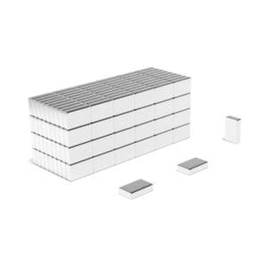 Rectangular Block Neodymium magnet with dimensions 8mm x 5mm x 2mm, grade N52, featuring a nickel-copper-nickel coating and an 0.94kg pull force, commonly used in industrial applications, electronics, and hobby projects.