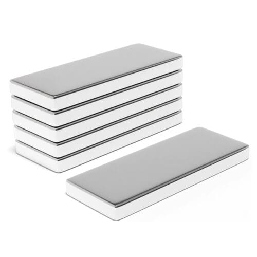 Rectangular Block Neodymium magnet with dimensions 40mm x 20mm x 10mm, grade N52, featuring a nickel-copper-nickel coating and an 10.76kg pull force, commonly used in industrial applications, electronics, and hobby projects.