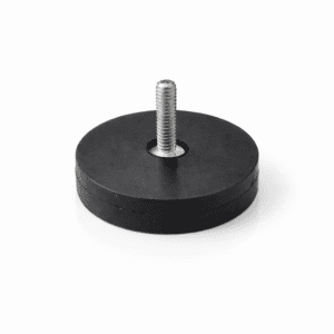 34mm x 6mm x Rubber Coated Neodymium Disc Magnet with External Thread (6KG Pull)