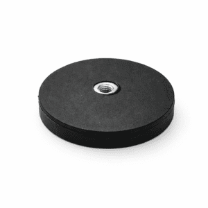 43mm x 6mm x Rubber Coated Neodymium Disc Magnet with Internal Thread (8KG Pull)