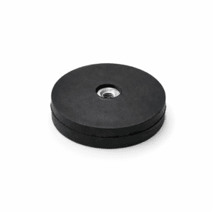 34mm x 6mm x Rubber Coated Neodymium Disc Magnet with Internal Thread (6KG Pull)