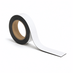 White Magnetic Tape Roll, Flexible Magnetic Strip - 10 Metre