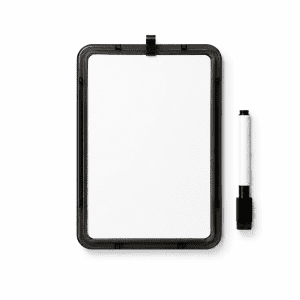 A4 Black Magnetic Mounting Dry Erase Whiteboard with Pen